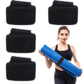 4 Pcs Nylon Yoga Mat Strap Stretchable Yoga Mat Holder Straps Yoga Mat Strap Slap Band for Most Size Mat Fastening Cable Tie Down Straps Adjustable Yoga Mat Carrying Strap for Exercise Workout Pilates