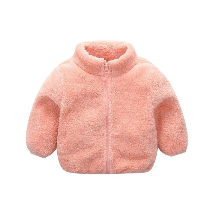 Girls' Autumn Winter Plush Jackets for Children