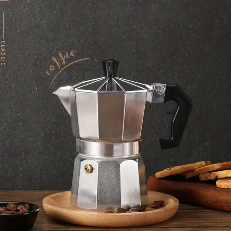 Italian Octagonal Espresso Pot for Home & Office (1pc)