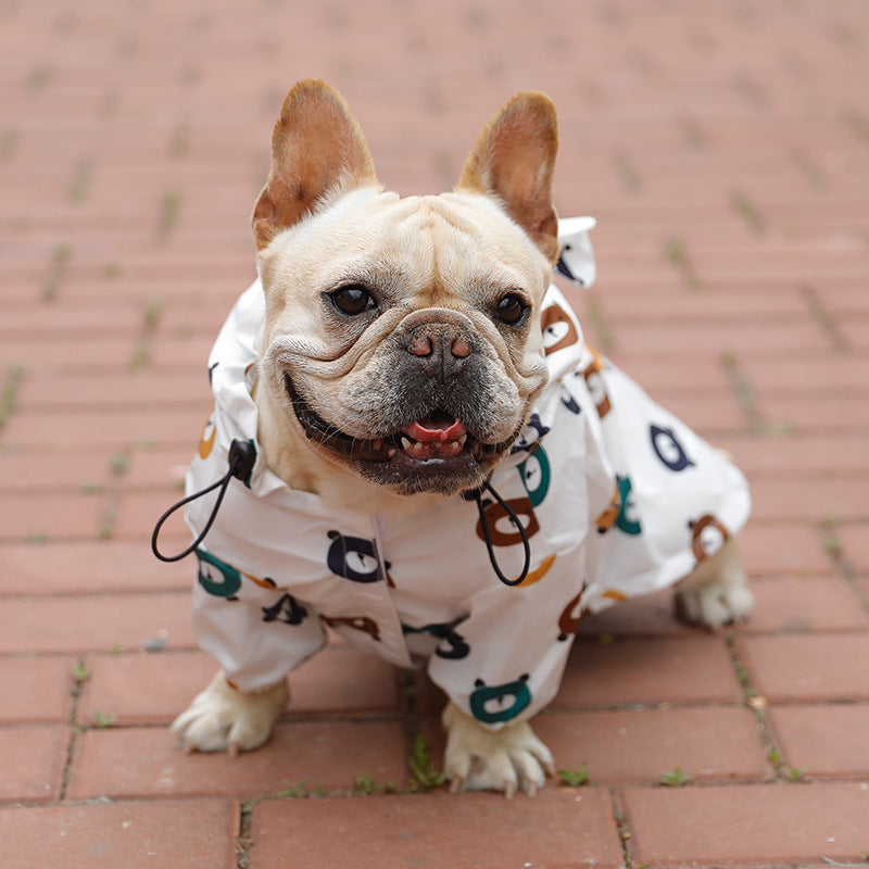 Bulldog Raincoat for Puppies - Waterproof Summer Wear