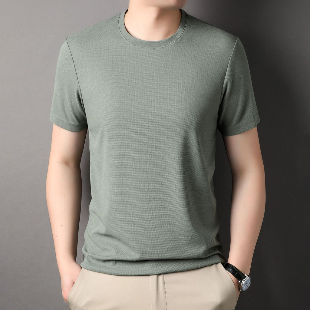 Men's Short Sleeve Waffle T-Shirt - 2023 Summer Casual