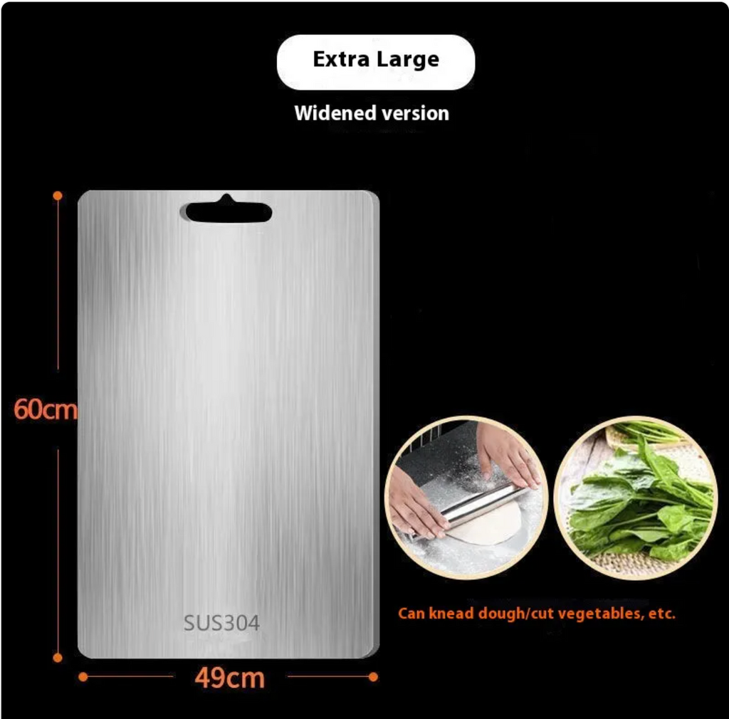 Double-Sided 304 Stainless Steel Cutting Board