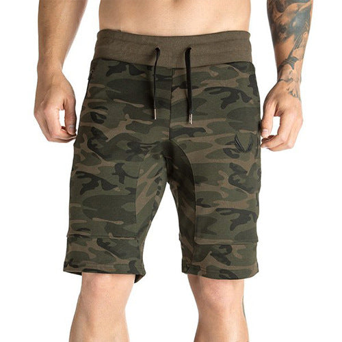 Camo Outdoor Workout Shorts for Fitness