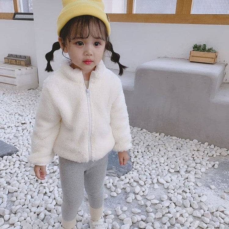 Girls' Autumn Winter Plush Jackets for Children