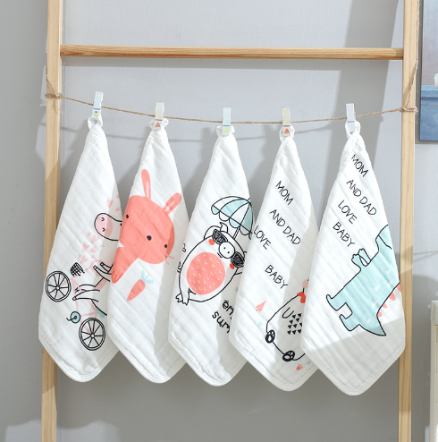 100% Cotton Face Towel Set - 5 Pieces (For Kids)
