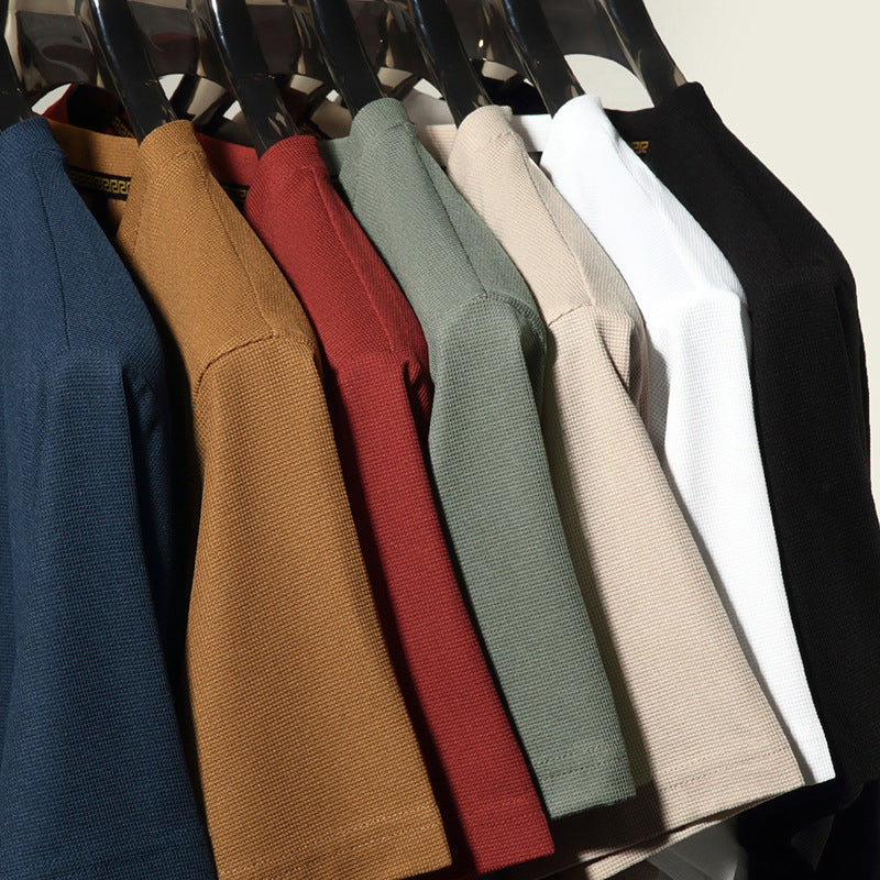 Men's Short Sleeve Waffle T-Shirt - 2023 Summer Casual