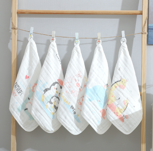 100% Cotton Face Towel Set - 5 Pieces (For Kids)