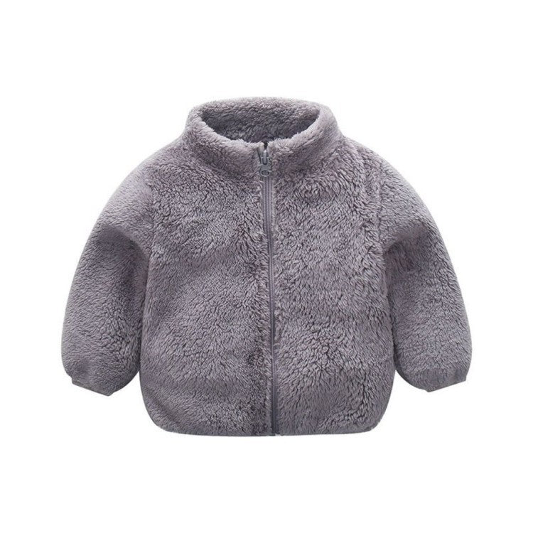 Girls' Autumn Winter Plush Jackets for Children