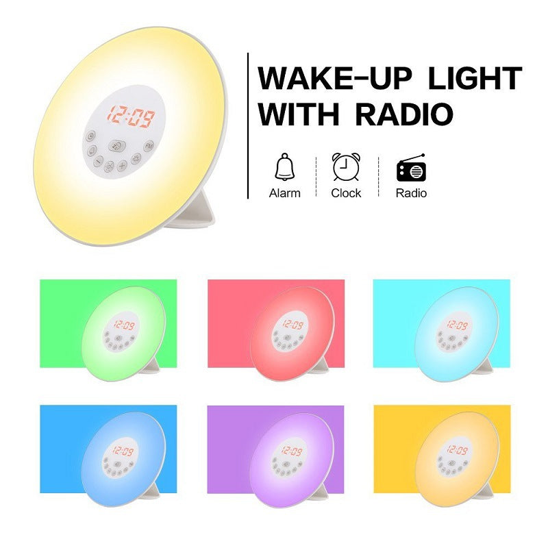 Colorful Alarm Clock Radio Creative Table Lamp