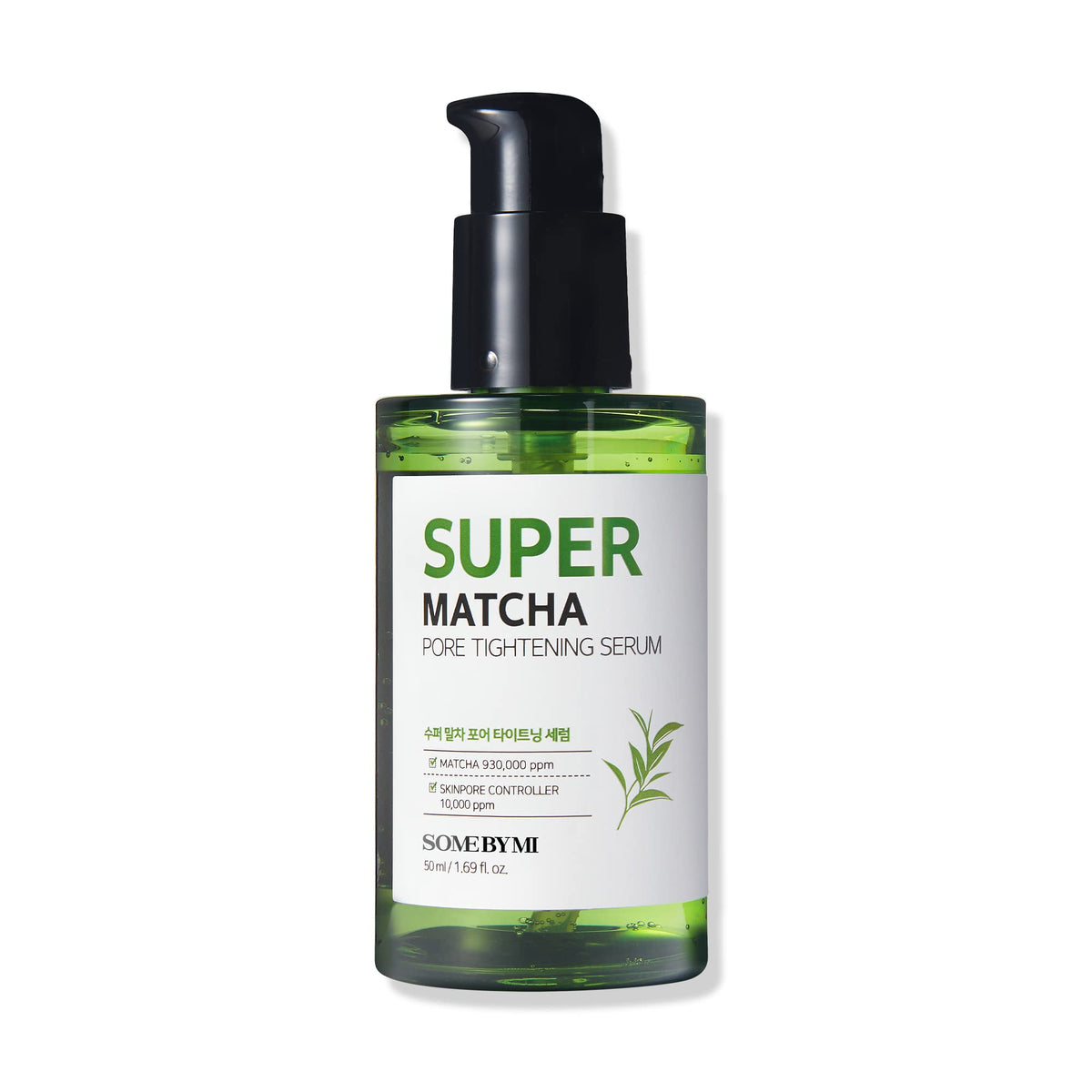 SOME BY MI Super Matcha Pore Tightening Serum - 1.69Oz 50ml - Made from Match Water for Sensitive Skin - Skin Moisturizing and Purifying Effect - Blackheads Sebum and Pore Care - Korean Skin Care