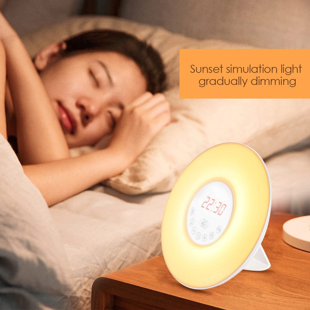 Colorful Alarm Clock Radio Creative Table Lamp