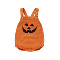 Doisbetthsay Baby Girl Sweater Romper Sleeveless Floral Embroidery Bodysuit For Newborn Toddler Jumpsuit Cute Clothes (Halloween Orange B 0-3 Months)