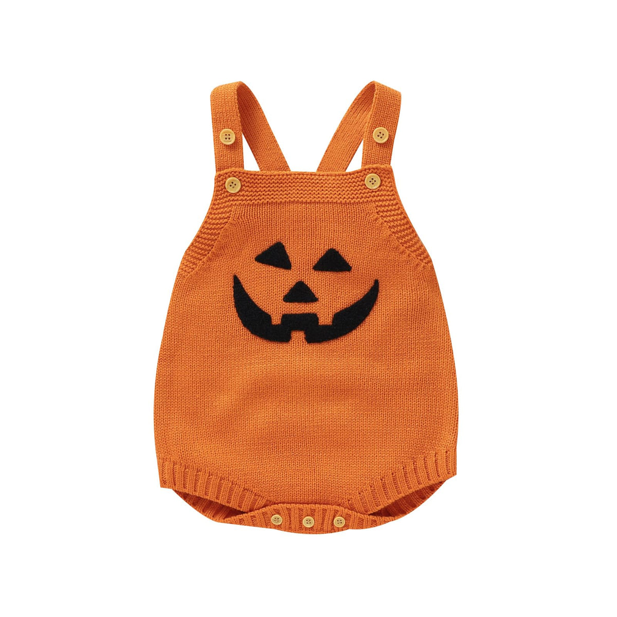Doisbetthsay Baby Girl Sweater Romper Sleeveless Floral Embroidery Bodysuit For Newborn Toddler Jumpsuit Cute Clothes (Halloween Orange B 0-3 Months)