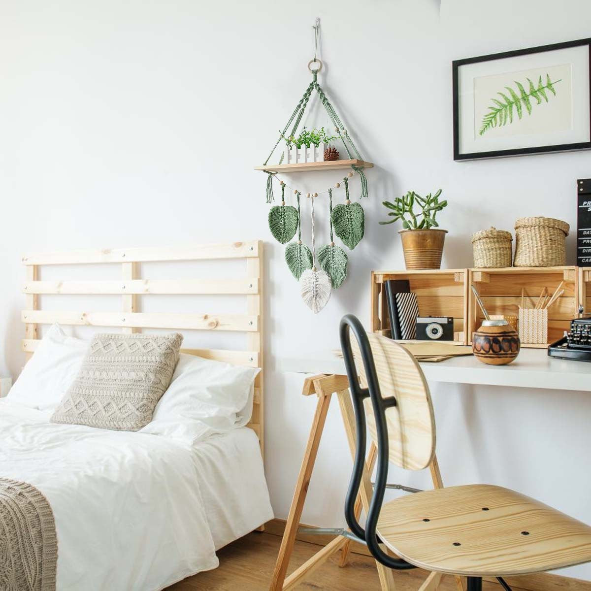 Nordic Wall Decor Handmade Woven Tapestry Shelf