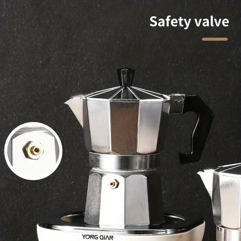 Italian Octagonal Espresso Pot for Home & Office (1pc)