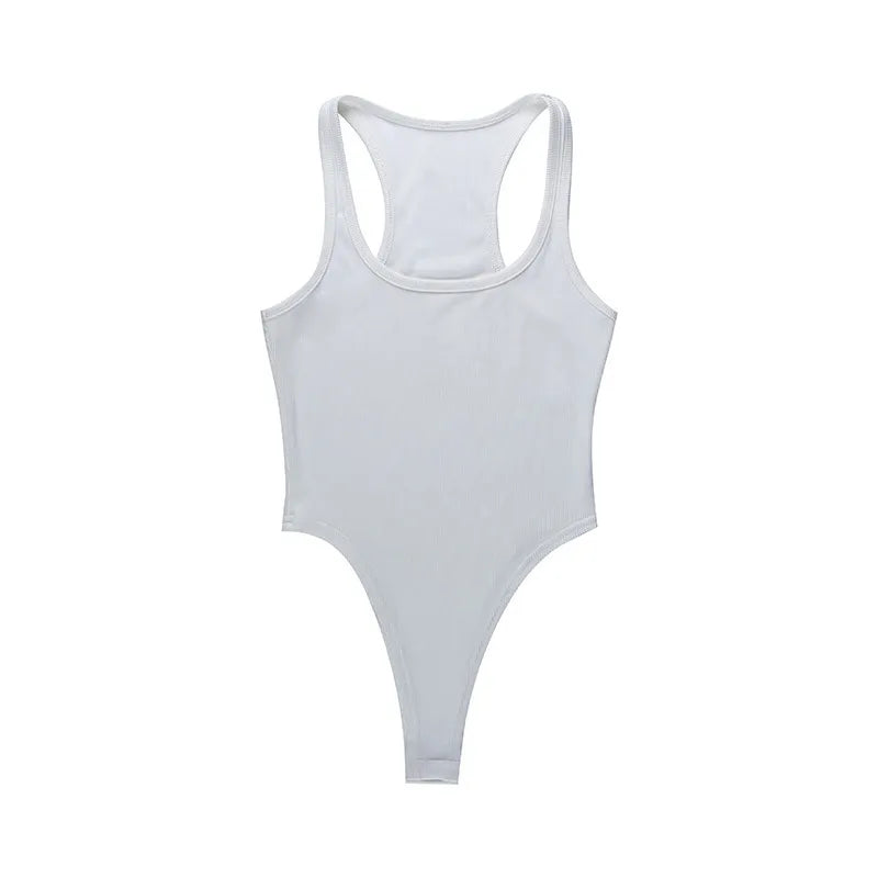 Casual Knitted Yoga Bodysuit