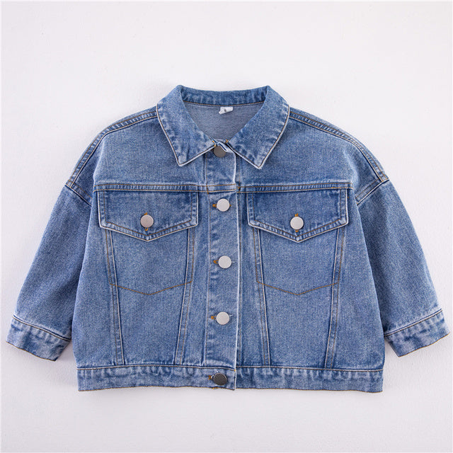 Casual Denim Jackets for Kids 2-6 Years, Long Sleeve