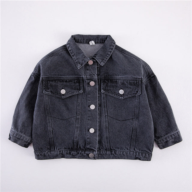 Casual Denim Jackets for Kids 2-6 Years, Long Sleeve