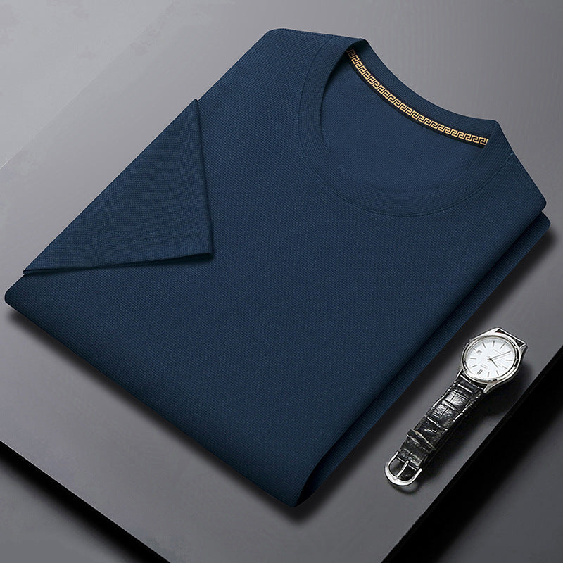 Men's Short Sleeve Waffle T-Shirt - 2023 Summer Casual
