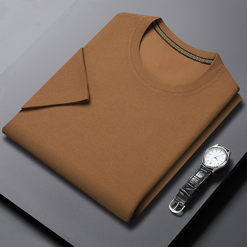 Men's Short Sleeve Waffle T-Shirt - 2023 Summer Casual
