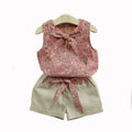 Summer Cotton Vest Two-Piece Sleeveless Set for Girls
