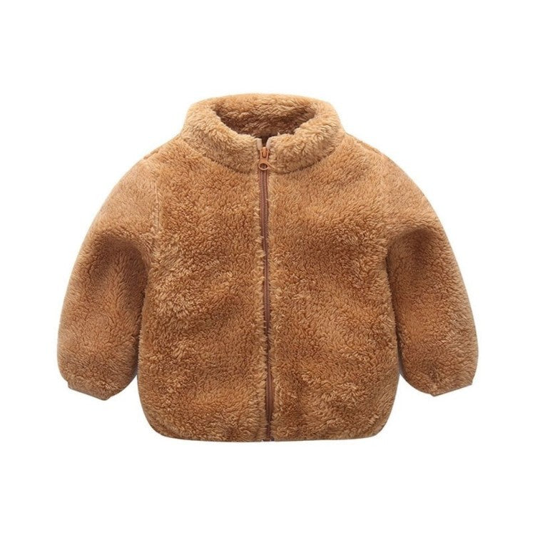 Girls' Autumn Winter Plush Jackets for Children