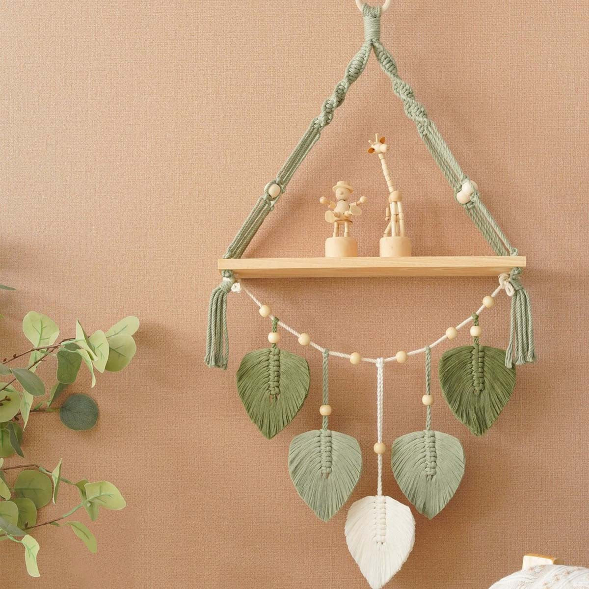 Nordic Wall Decor Handmade Woven Tapestry Shelf